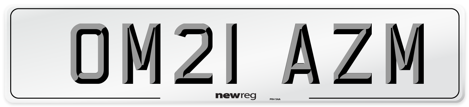 OM21 AZM Number Plate from New Reg